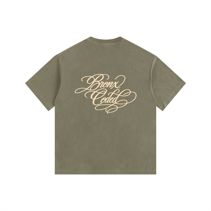 Bronx Coded Vintage Washed Oversized Cotton T-Shirt by Bronx Native for New York summer