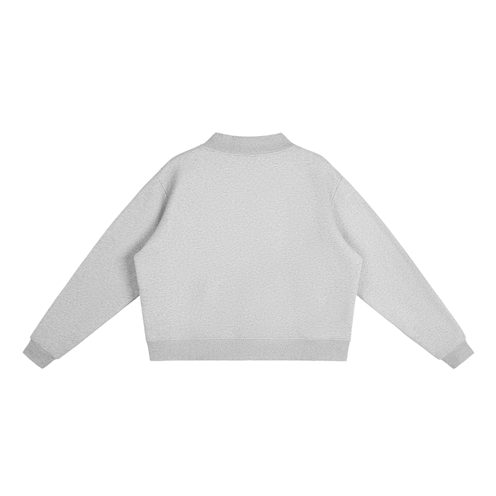 Bronx Girl Essential Fleece Mock-Neck Crew Sweatshirt by Bronx Native