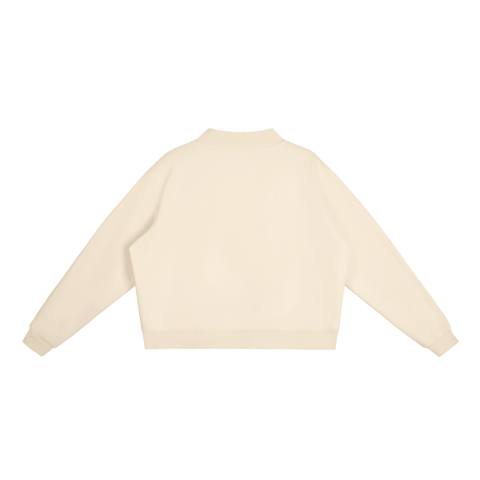 Bronx Girl Essential Fleece Mock-Neck Crew Sweatshirt by Bronx Native
