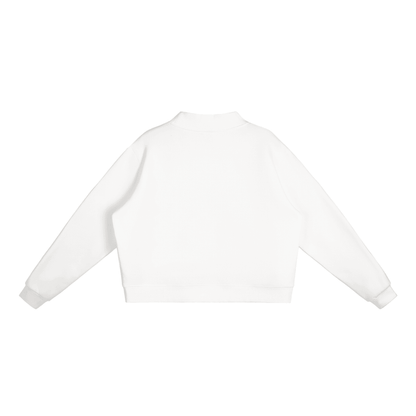 Bronx Girls Do It Better Essential Fleece Mock-Neck Crew Sweatshirt by Bronx Native