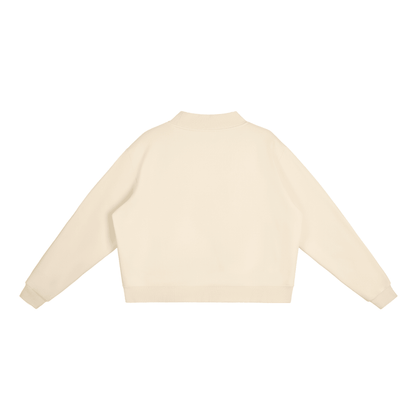 Bronx Girls Do It Better Essential Fleece Mock-Neck Crew Sweatshirt by Bronx Native