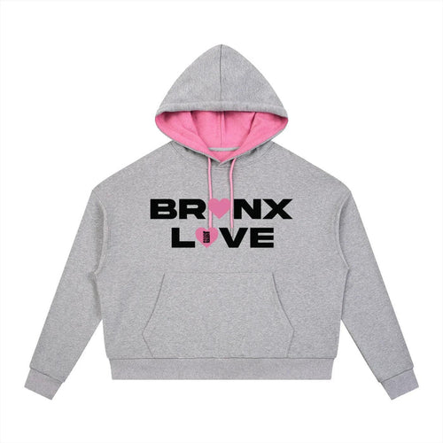 Bronx LOVE 🩷 Contrast Drawstring Hoodie