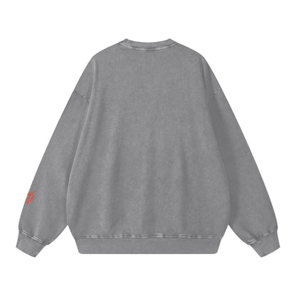 Bronx Love Snow Washed Oversized Sweatshirt