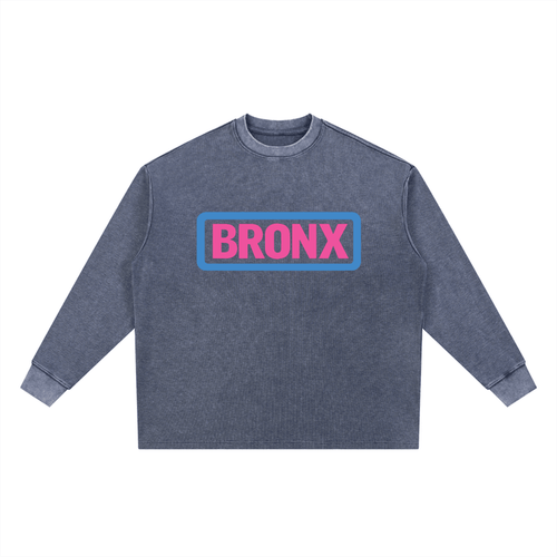 BRONX Mineral Wash Waffle Oversized T-Shirt by Bronx Native for New York summer