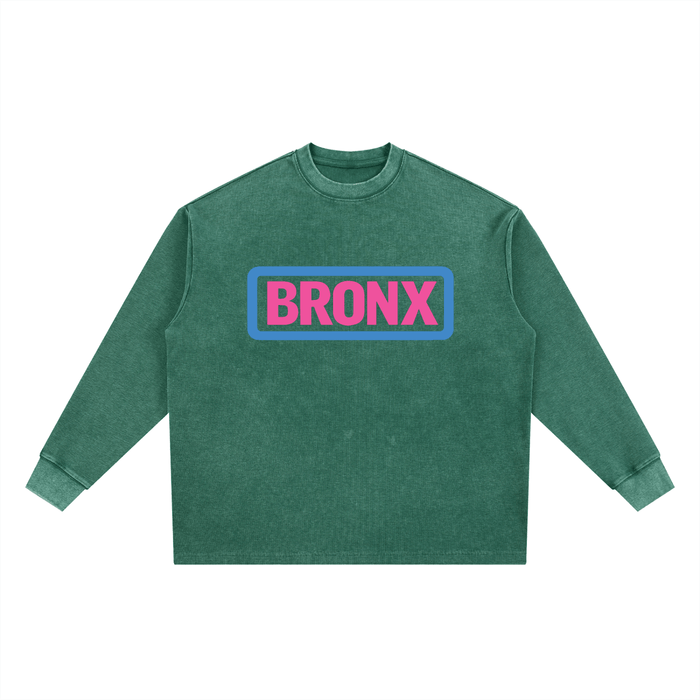 BRONX Mineral Wash Waffle Oversized T-Shirt by Bronx Native for New York summer