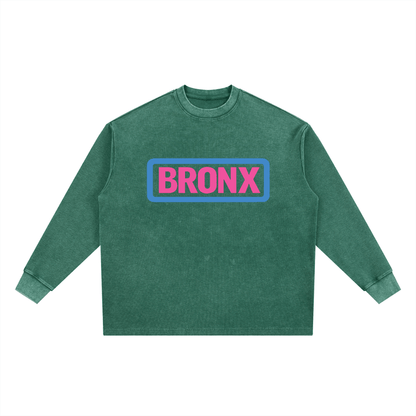 BRONX Mineral Wash Waffle Oversized T-Shirt by Bronx Native for New York summer