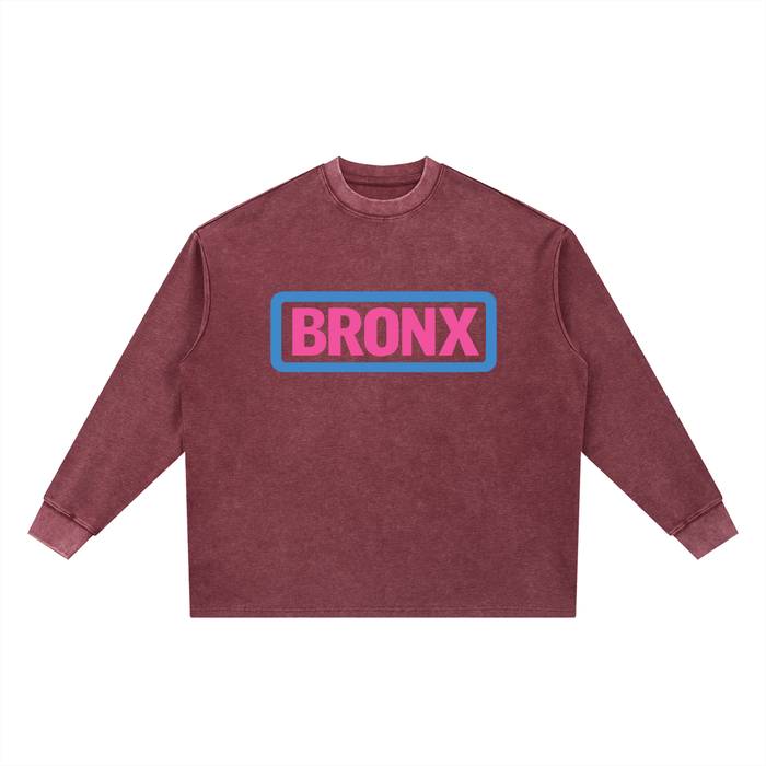 BRONX Mineral Wash Waffle Oversized T-Shirt by Bronx Native for New York summer