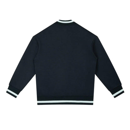 Bronx Native Classy Contrast Piping Zip Bomber Jacket by Bronx Native