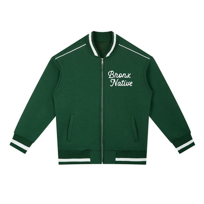 Bronx Native Classy Contrast Piping Zip Bomber Jacket by Bronx Native for New York summer