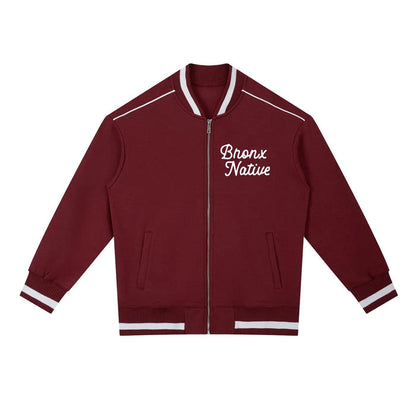 Bronx Native Classy Contrast Piping Zip Bomber Jacket by Bronx Native for New York summer