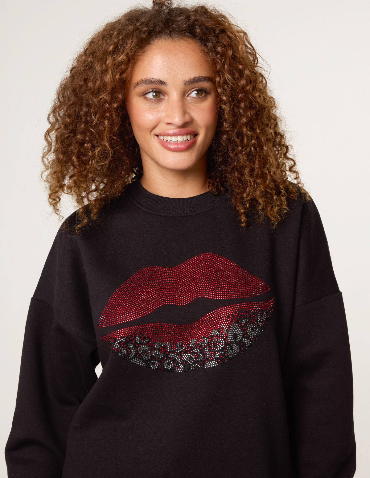 Rhinestone Lips Sweatshirt