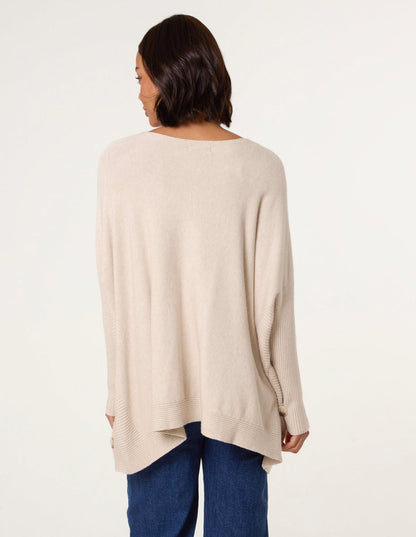 Boxy Jumper With Buttons