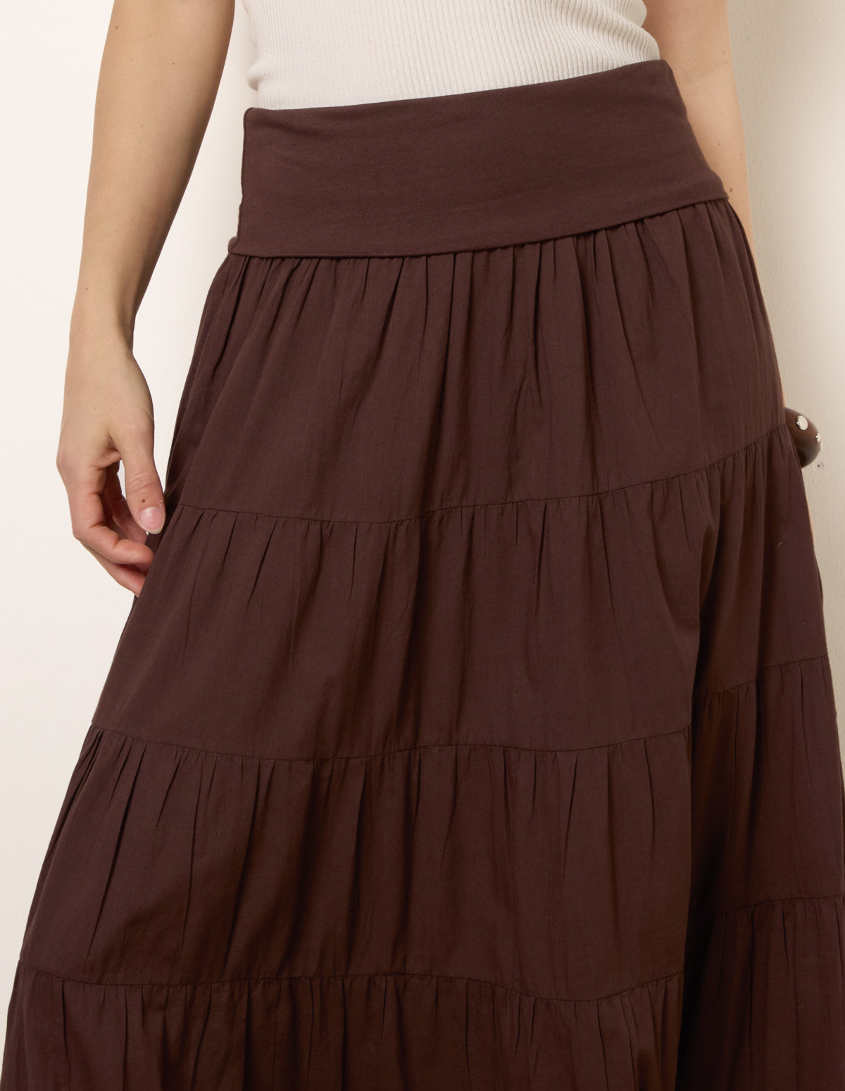 Jersey Band Tiered Skirt