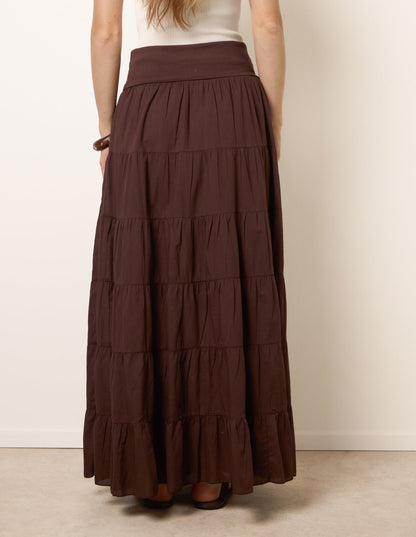 Jersey Band Tiered Skirt