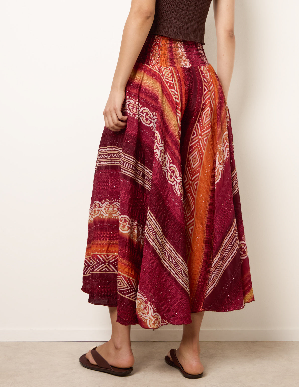Sequin Jacquard Wide Leg Trousers