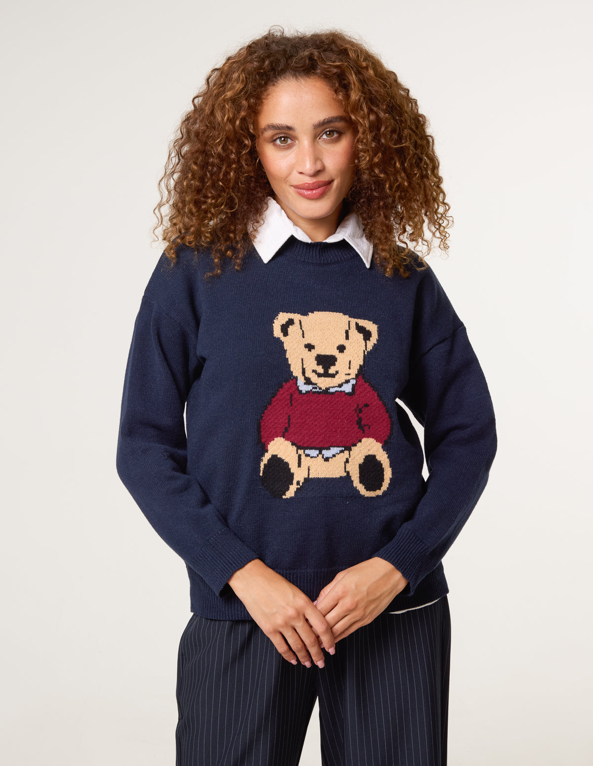 Round Neck Bear Jumper