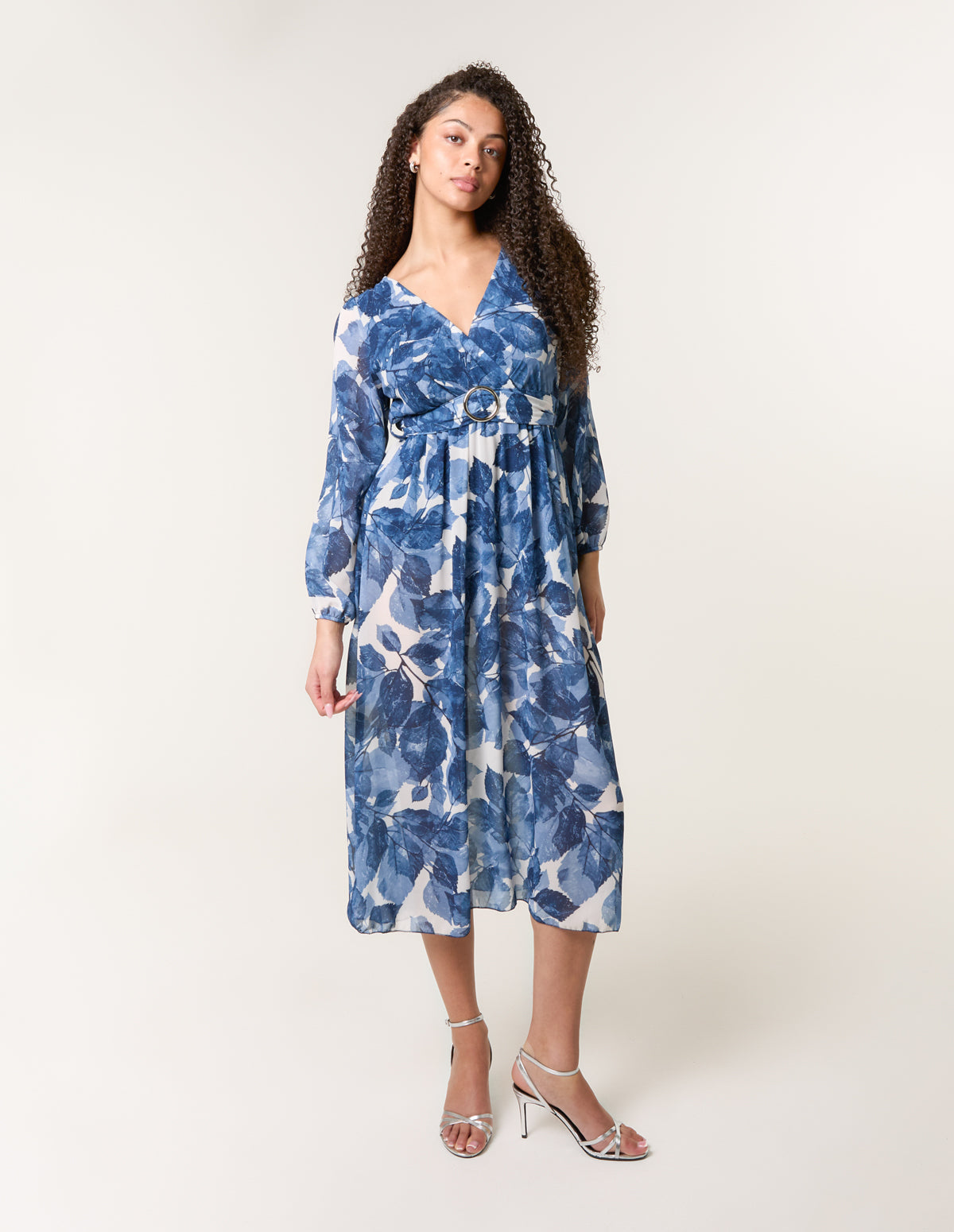 Ring Belt Print Dress