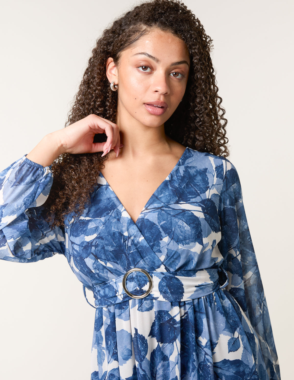 Ring Belt Print Dress
