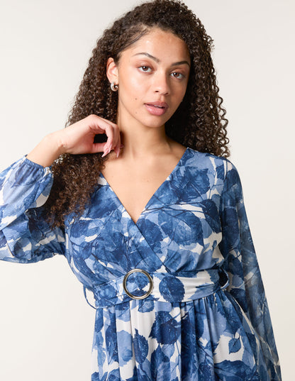 Ring Belt Print Dress