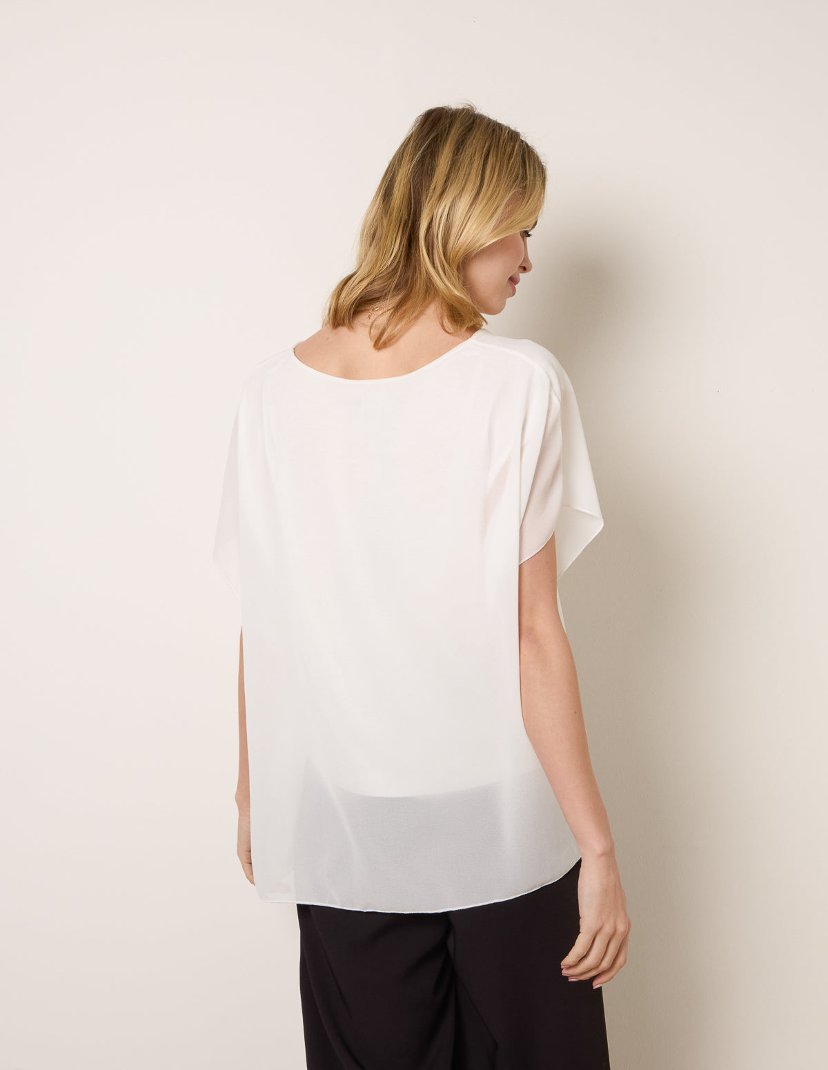 Chiffon Tie Knot Plain Top