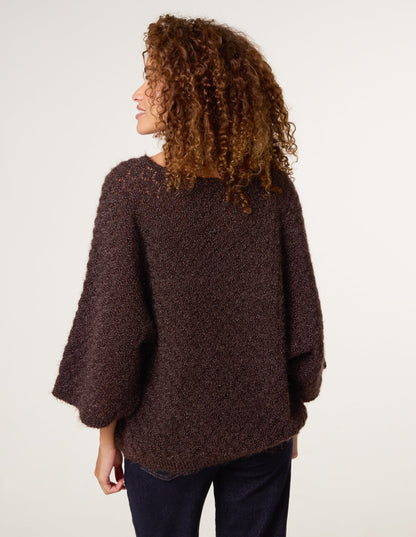 Pointelle Knit Batwing Jumper