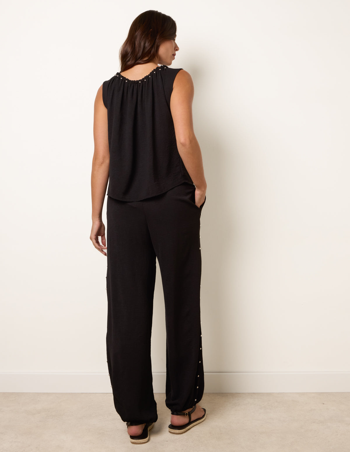 Studded Detailed Balloon Trouser Set