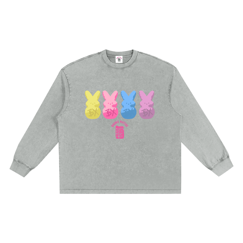 BX Bunnies Snow Washed Frayed Edge T-Shirt by Bronx Native for New York summer