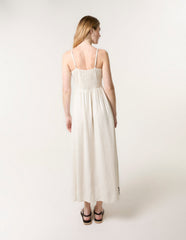 Embroidered Sleeveless Maxi Dress