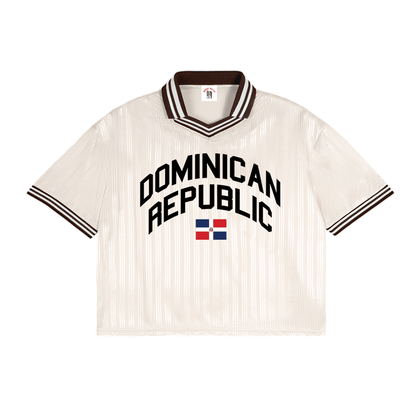 Dominican Classic Contrast Stripes Polo Collar T-Shirt by Bronx Native