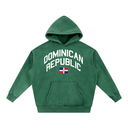Dominican Republic 🇩🇴 Snow Wash Fleece Oversize Hoodie