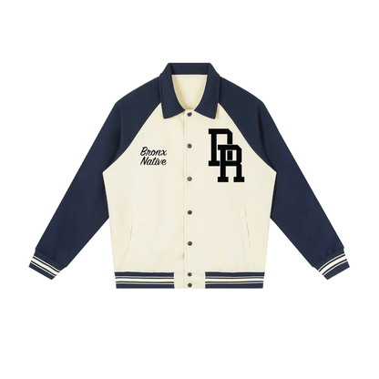 DR x Bronx Native Contrast Raglan Sleeve Baseball Jacket by Bronx Native for New York summer