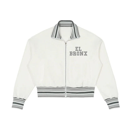EL BRONX Bodega Dreams Striped Rib Collar Zip Jacket by Bronx Native