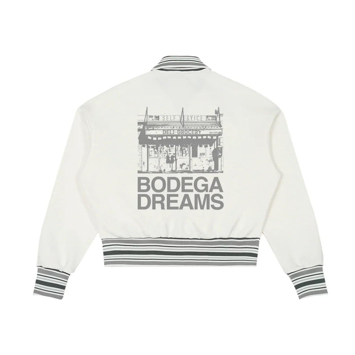 EL BRONX Bodega Dreams Striped Rib Collar Zip Jacket by Bronx Native