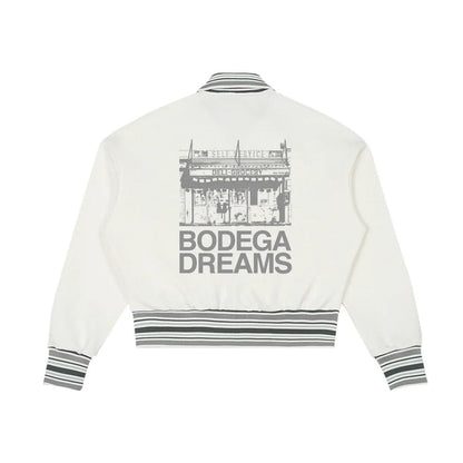 EL BRONX Bodega Dreams Striped Rib Collar Zip Jacket by Bronx Native
