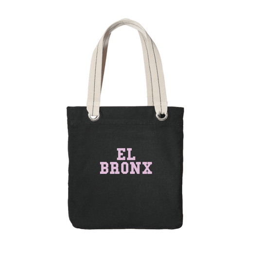 El Bronx Garment-Washed Zip Allie Black Tote by Bronx Native for New York summer