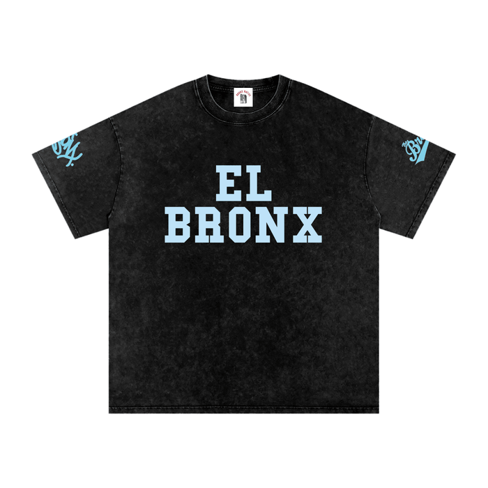 El Bronx Snow Washed Oversized Cotton T-Shirt by Bronx Native for New York summer