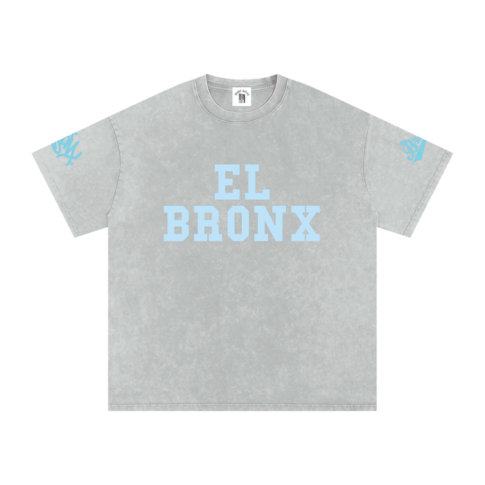 El Bronx Snow Washed Oversized Cotton T-Shirt by Bronx Native for New York summer