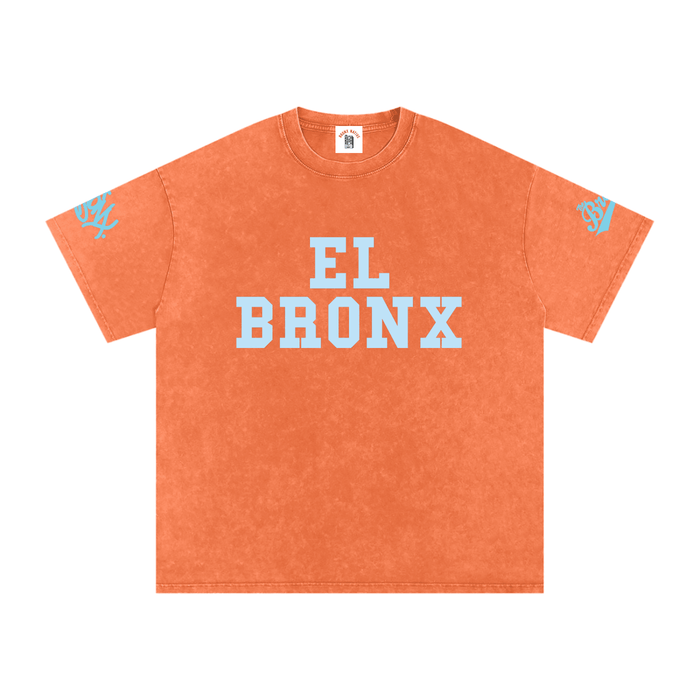 El Bronx Snow Washed Oversized Cotton T-Shirt by Bronx Native for New York summer