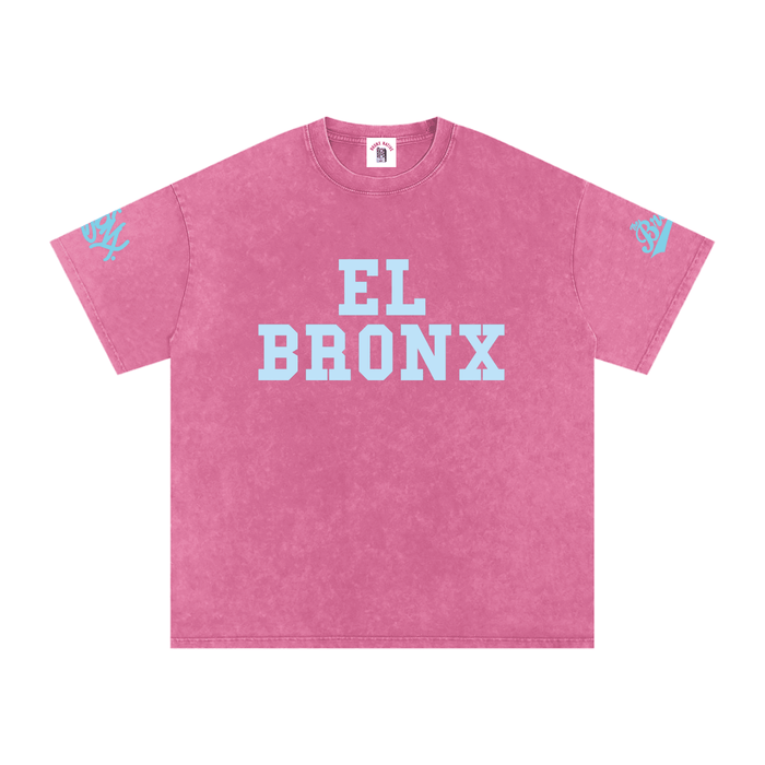 El Bronx Snow Washed Oversized Cotton T-Shirt by Bronx Native for New York summer