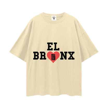 El Bronx Valentine Streetwear Loose Drop Shoulder T-Shirt by Bronx Native