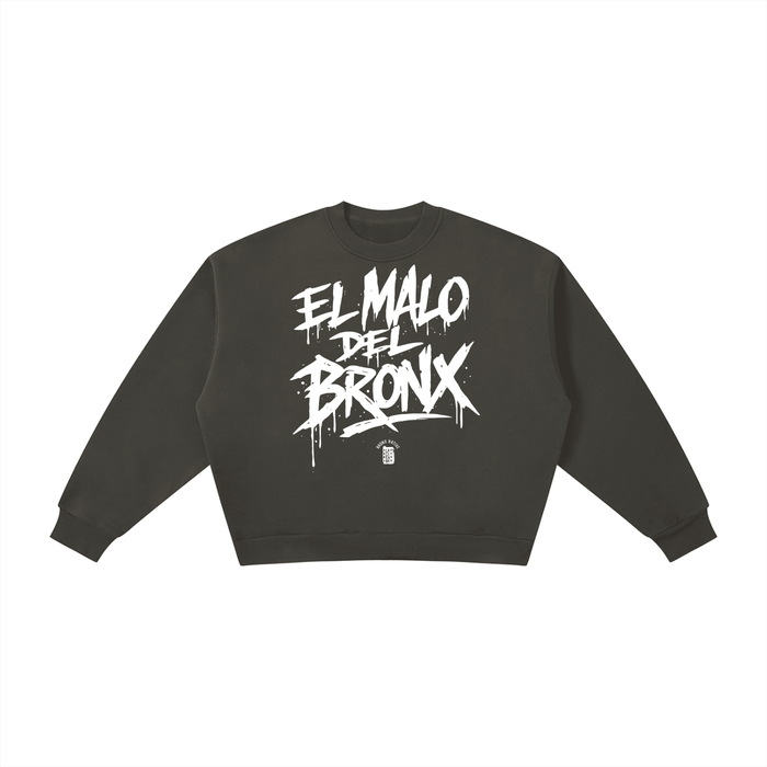 El Malo Del Bronx Boxy Fleece Crewneck Sweatshirt Alt Colorway by Bronx Native, Summer 2026 sweatshirts with BX pride and New York streetwear energy