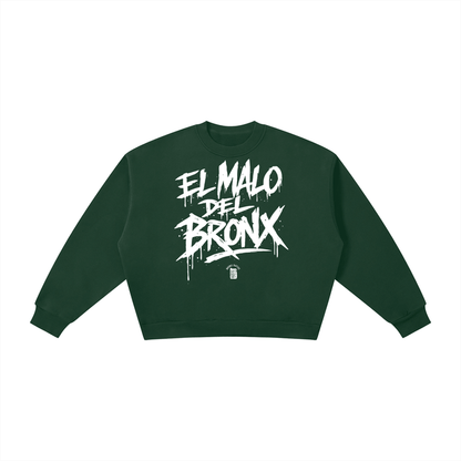 El Malo Del Bronx Boxy Fleece Crewneck Sweatshirt Alt Colorway by Bronx Native, Summer 2026 sweatshirts with BX pride and New York streetwear energy