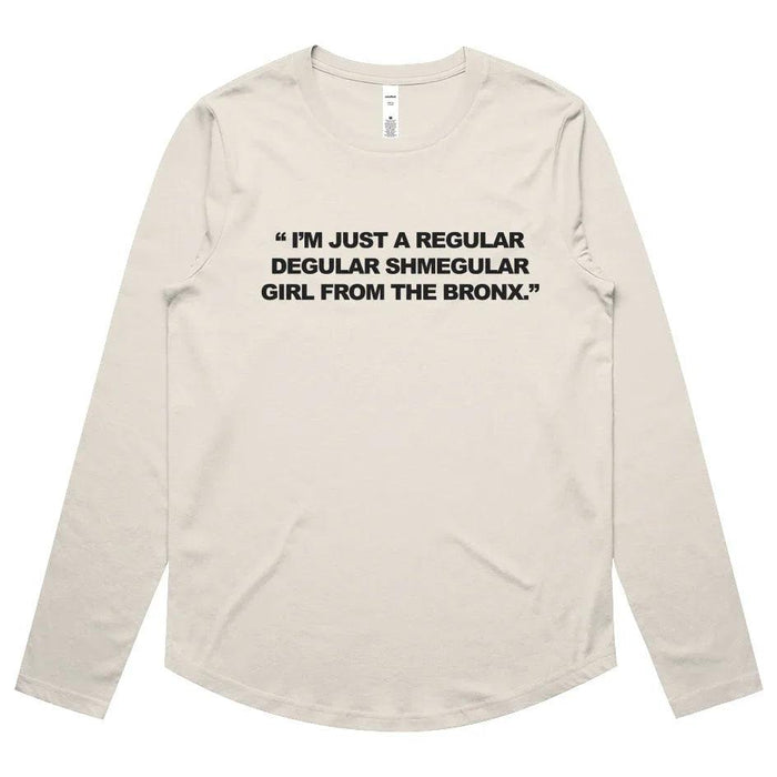 Girl from The Bronx Womens Maple Curve LS Tee