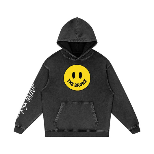 Have a Bronx Day Snow Washed Loose Cotton Hoodie