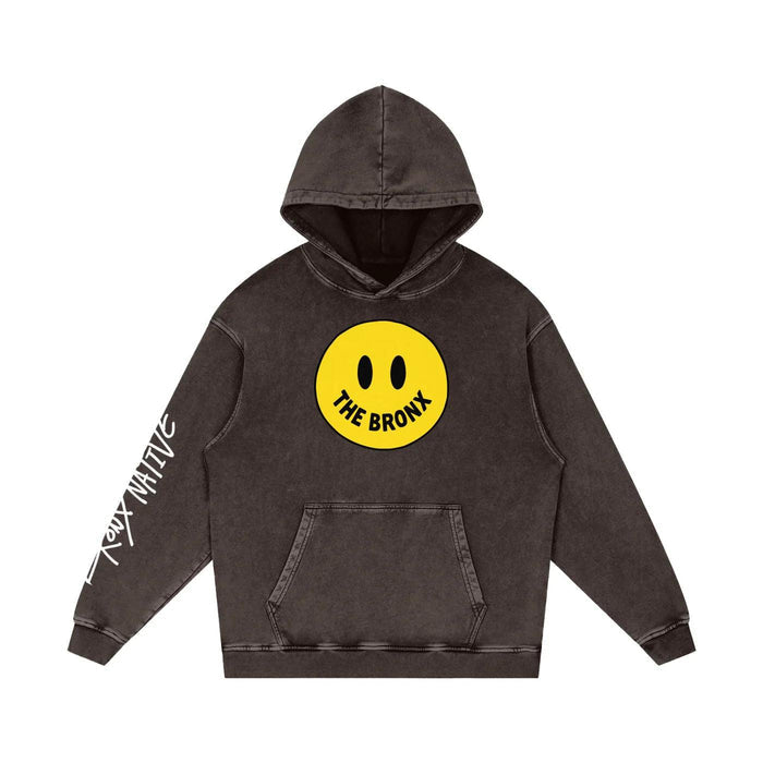 Have a Bronx Day Snow Washed Loose Cotton Hoodie
