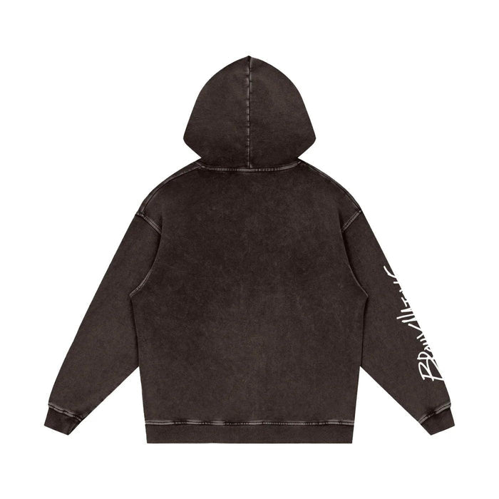 Have a Bronx Day Snow Washed Loose Cotton Hoodie