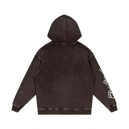 Have a Bronx Day Snow Washed Loose Cotton Hoodie