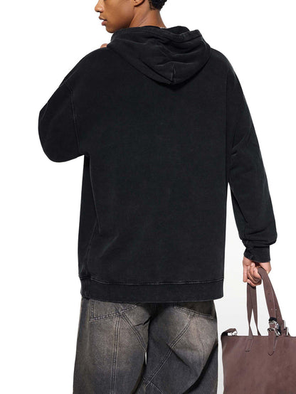Have a Bronx Day Snow Washed Loose Cotton Hoodie