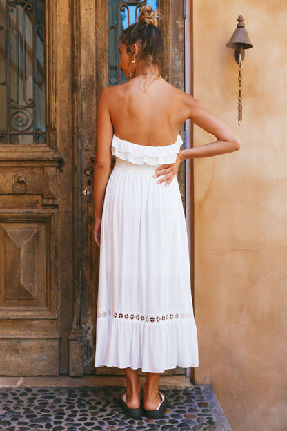Santa Elena Midi Dress White