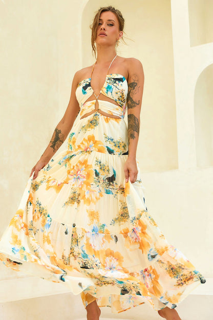 Like A Dream Maxi Dress - Beige